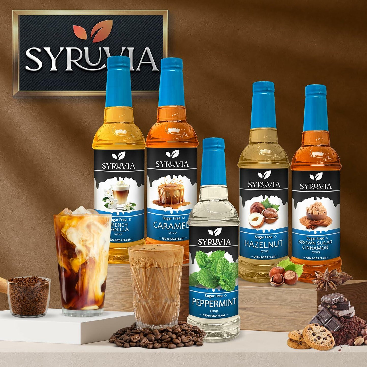 Syruvia Sugar-Free White Chocolate Mocha Coffee Syrup – 25.4 fl oz