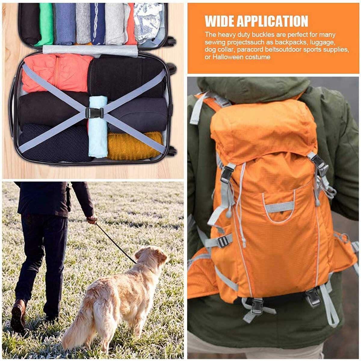 VTACOUTV 1" Nylon Strap Buckle – Quick Release Adjustable Backpack Green