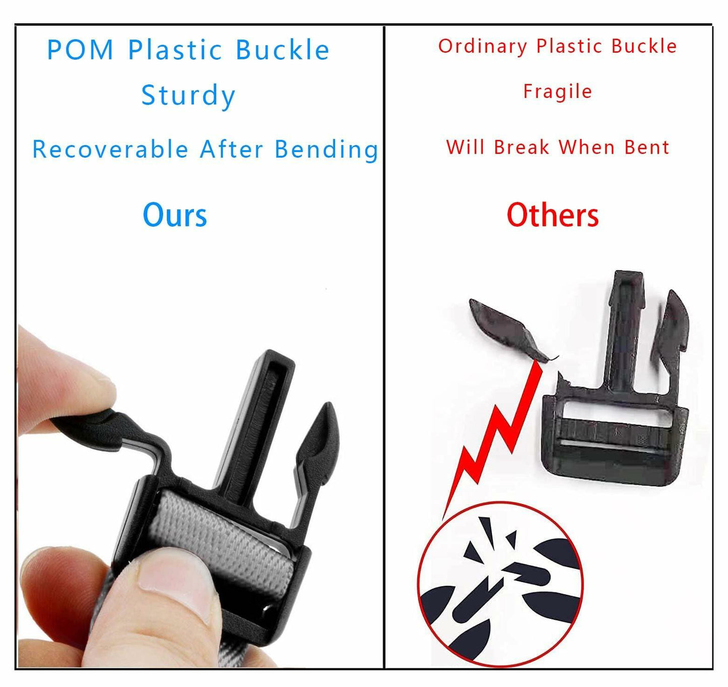 VTACOUTV 1" Nylon Strap Buckle – Quick Release Adjustable Backpack Green