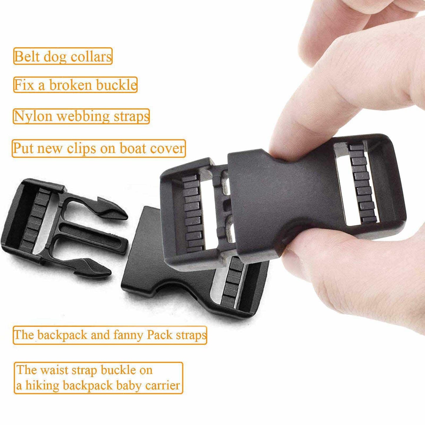 VTACOUTV 1" Nylon Strap Buckle – Quick Release Adjustable Backpack Green