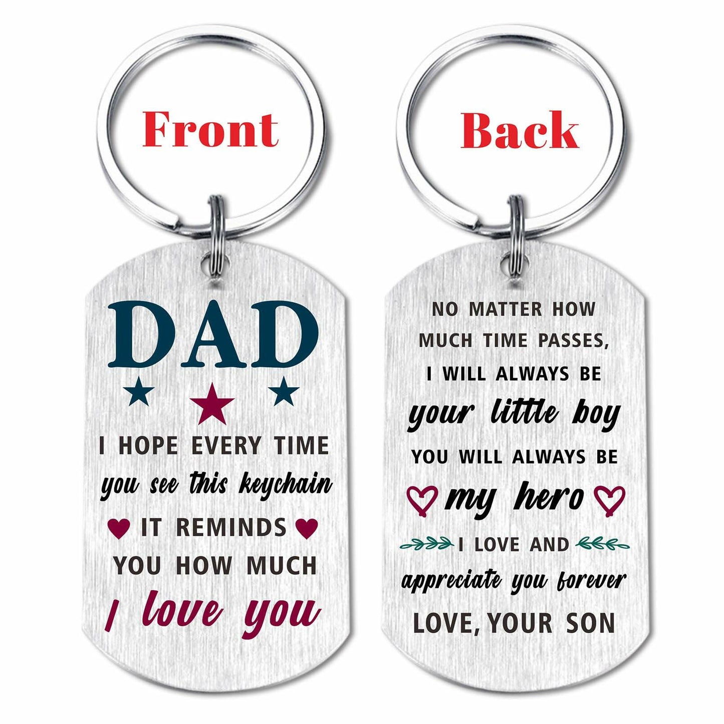 Viayen Dad from Son Keychain – Christmas, Birthday & Holiday Gift
