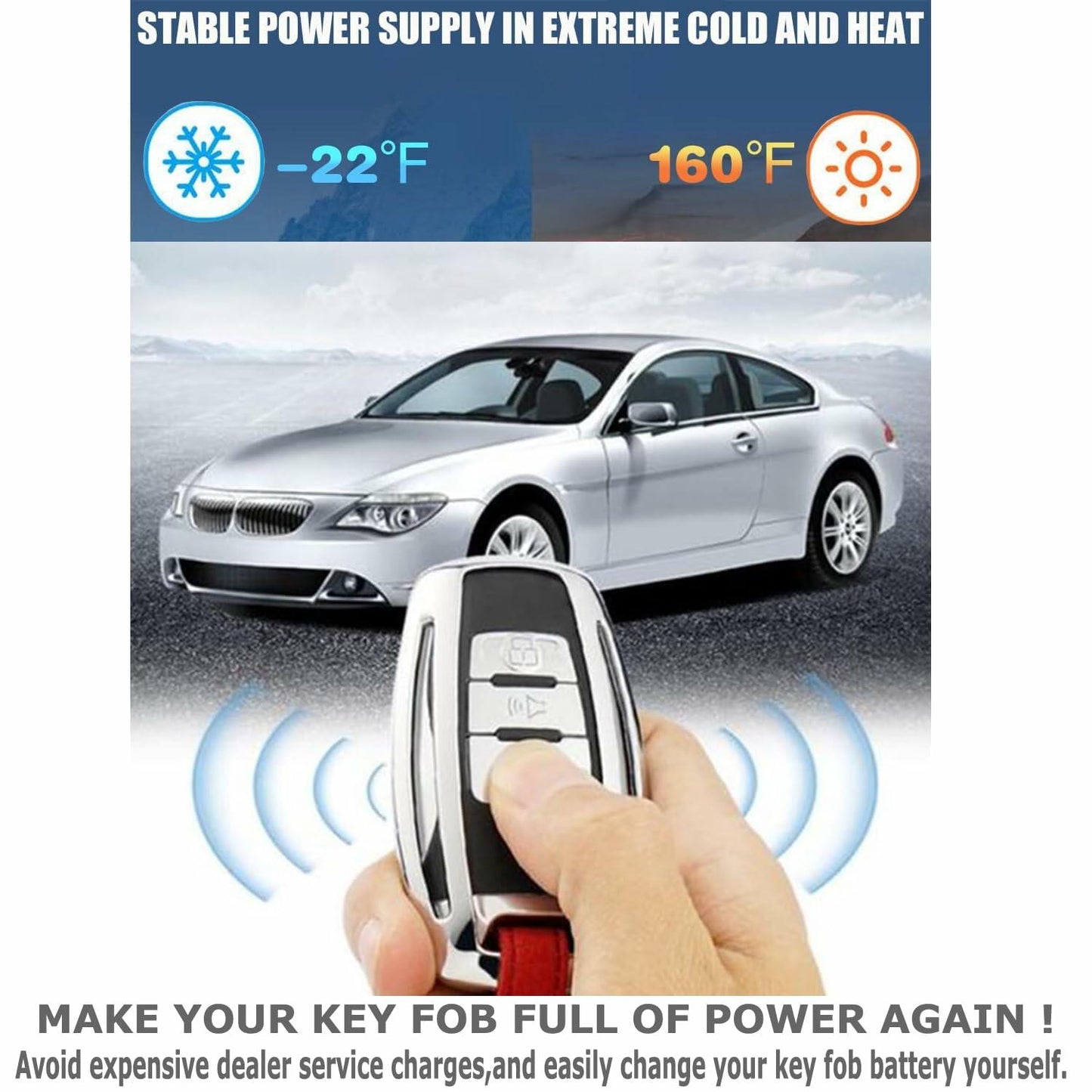 Key Fob Battery Replacement for Lexus Smart Remote CR2032 2-Pack