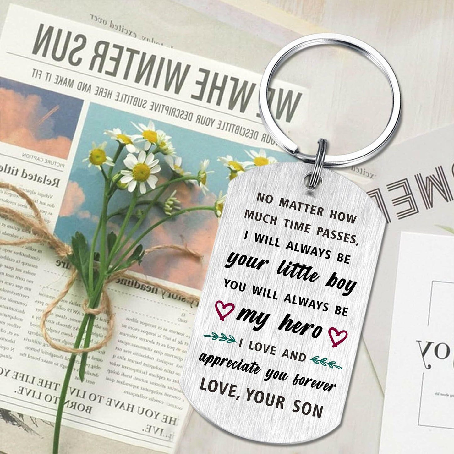 Viayen Dad from Son Keychain – Christmas, Birthday & Holiday Gift