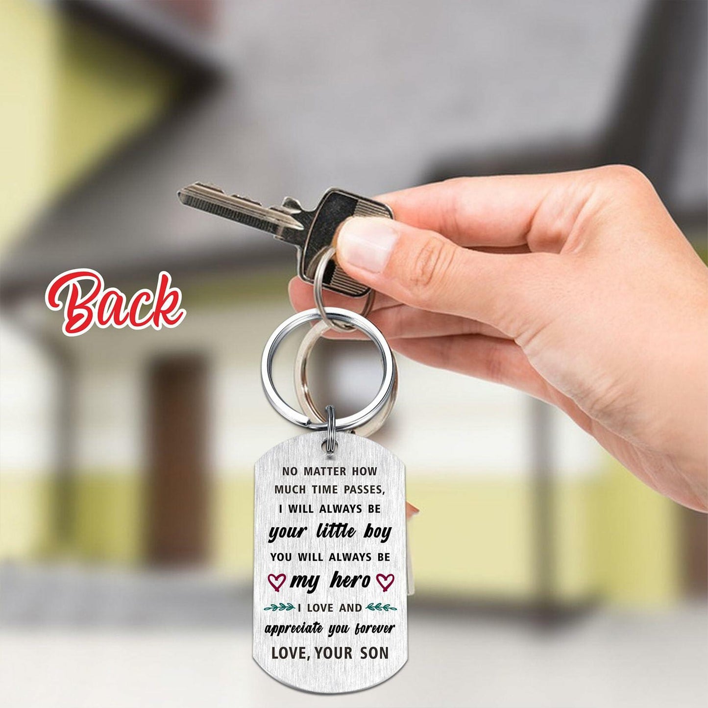 Viayen Dad from Son Keychain – Christmas, Birthday & Holiday Gift