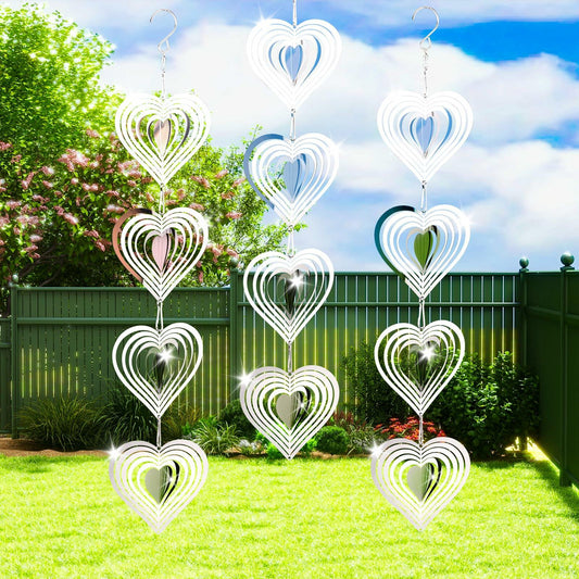 12PCS Reflective Bird Deterrent Wind Spinners – Outdoor Garden Patio