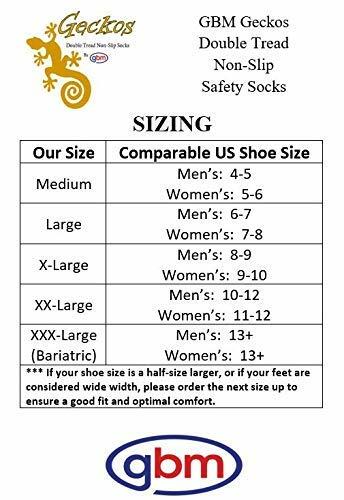 GBM Geckos - Plush Double Tread Non-Slip Safety Socks 2-PACK (Navy Blue, Medium)