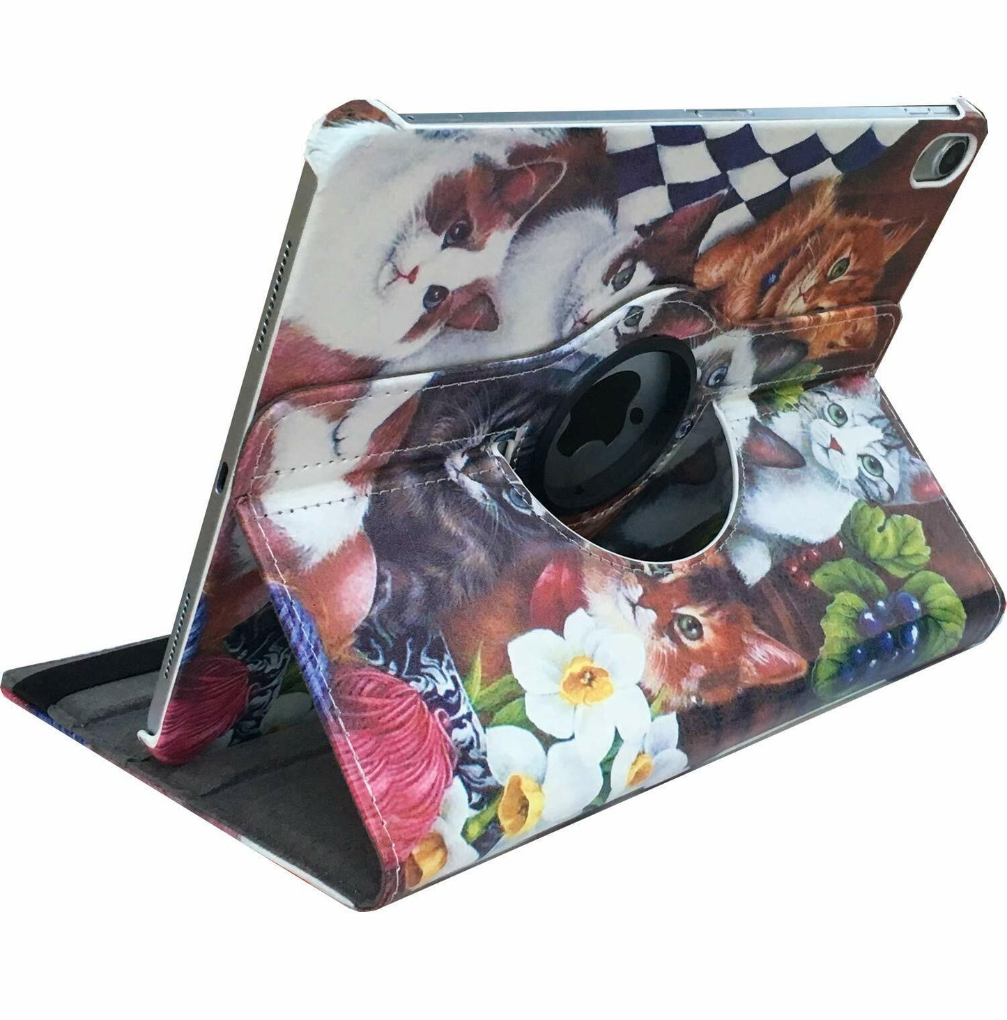 iPad 11" 1st Gen 2018 Rotating Smart Leather Case – Cat Design