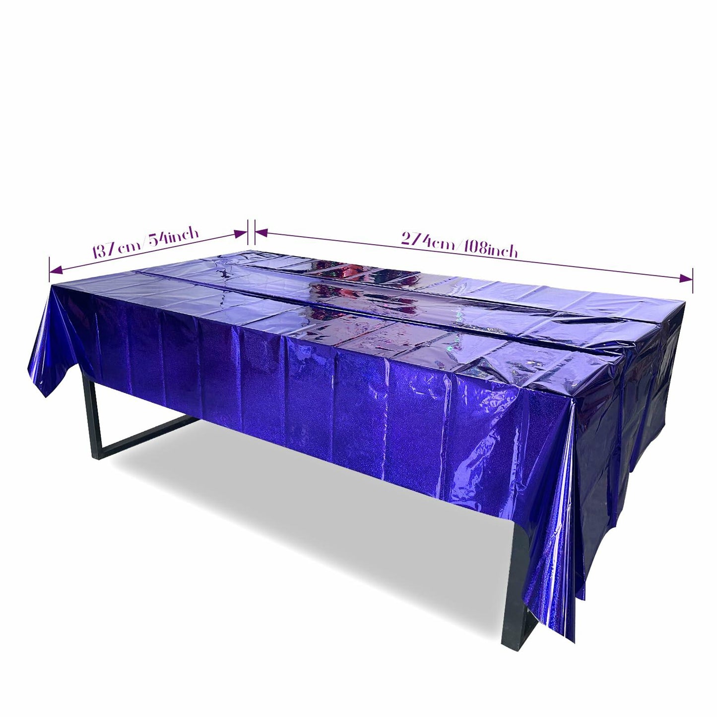 JXPARTYY Iridescent Plastic Tablecloths 4 Pack 54x108 Disposable Party Yellow