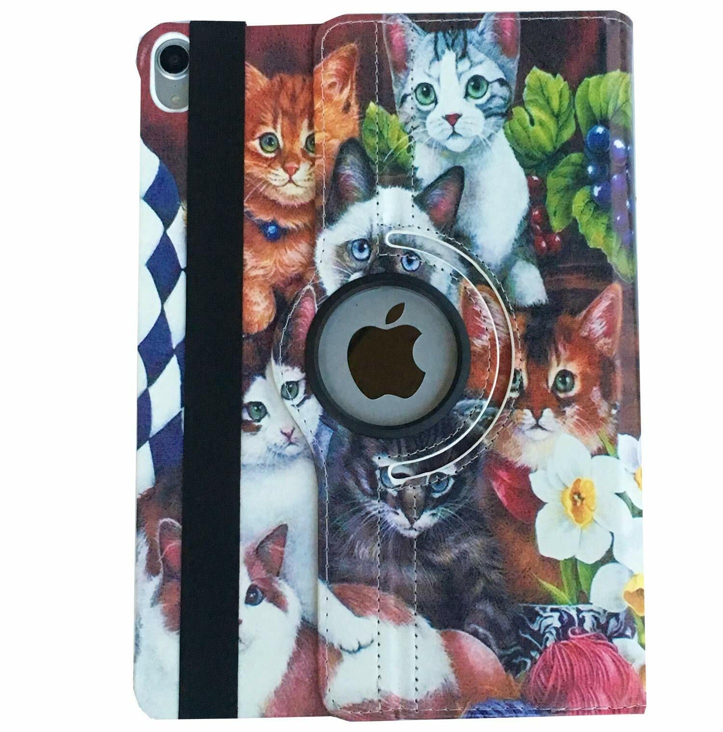 iPad 11" 1st Gen 2018 Rotating Smart Leather Case – Cat Design