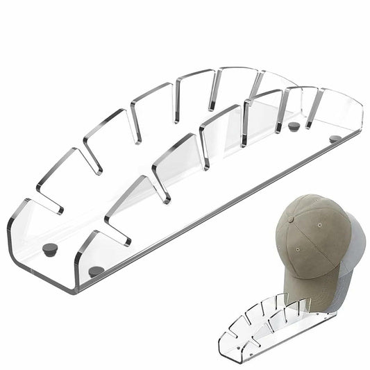 Hokisei Acrylic Hat Stand 2 Pack, No-Install Organizer for 12 Baseball Caps
