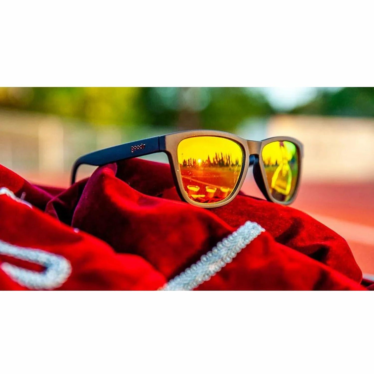 goodr Phoenix Bloody Mary Bar Polarized Sunglasses, Dark Red, UV400