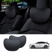 Treesiche Luxury Nappa Leather Car Headrest Pillow – Soft Ergonomic Cushion