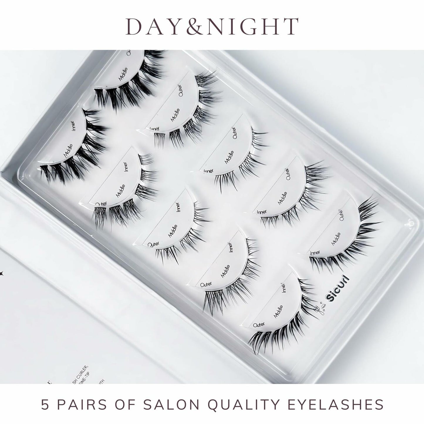 Sicurl 5-Pair Wispy Fluffy Eyelash Set Mixed Styles Cateye Fox Anime Lashes