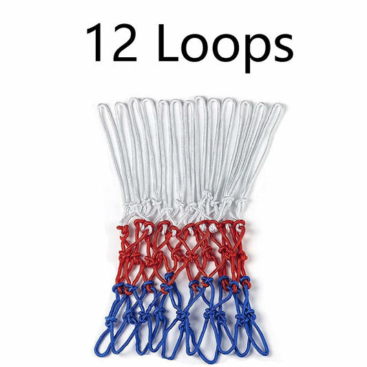 2-Pack Basketball Nets White 12 Loops Polyester Replacement All-Weather