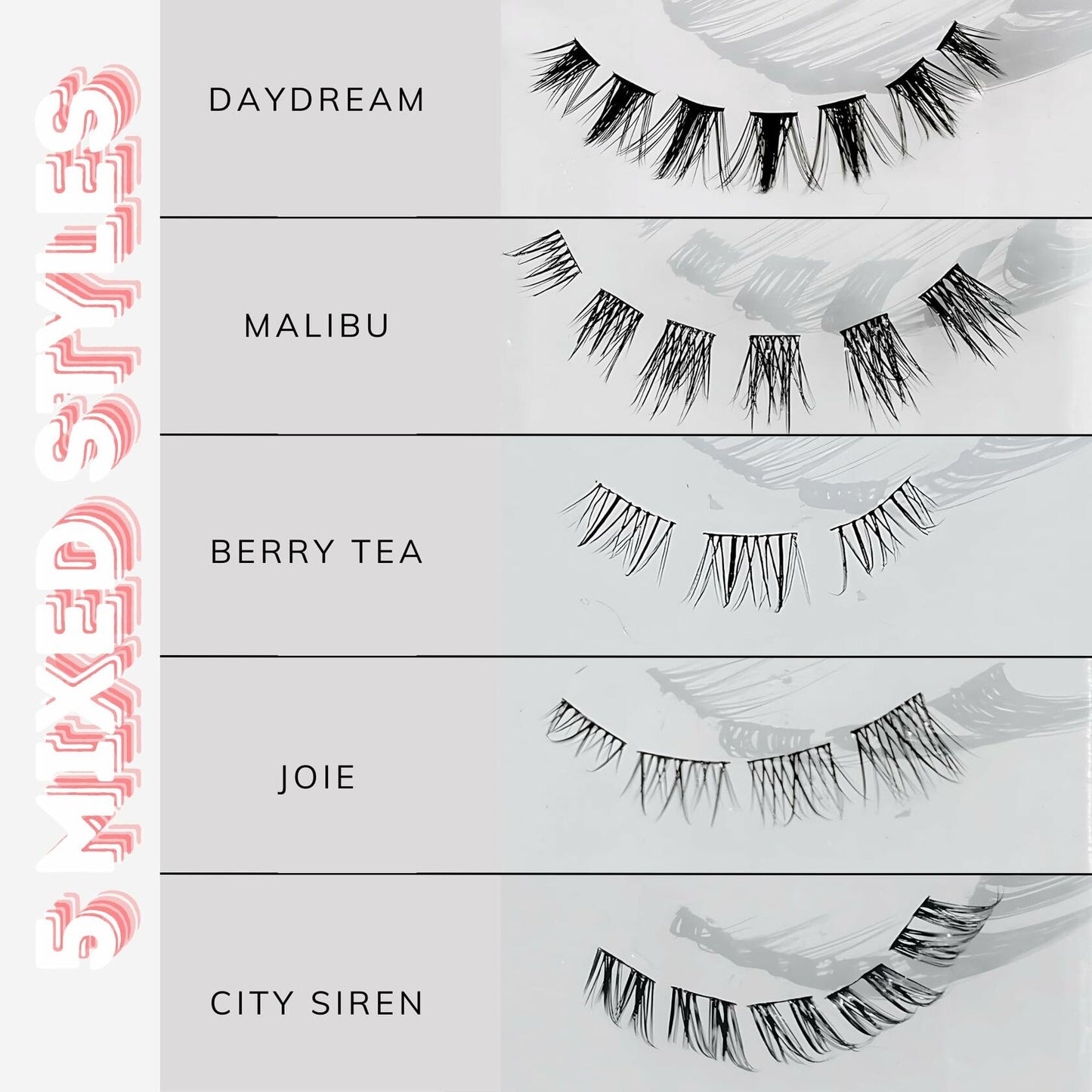 Sicurl 5-Pair Wispy Fluffy Eyelash Set Mixed Styles Cateye Fox Anime Lashes