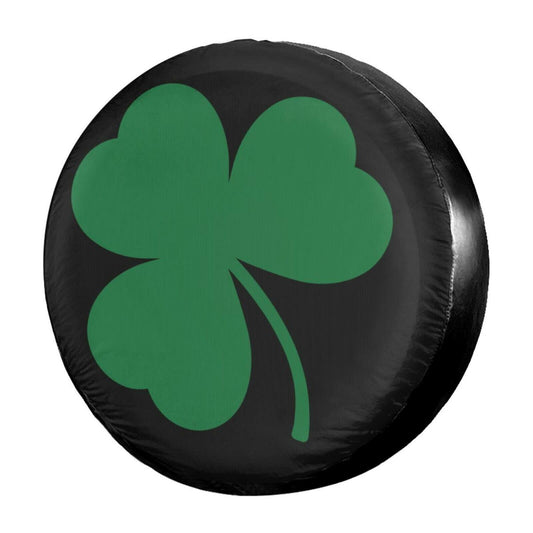 Foruidea Green Shamrock Spare Tire Cover 15” Dust-Proof RV SUV Trailer