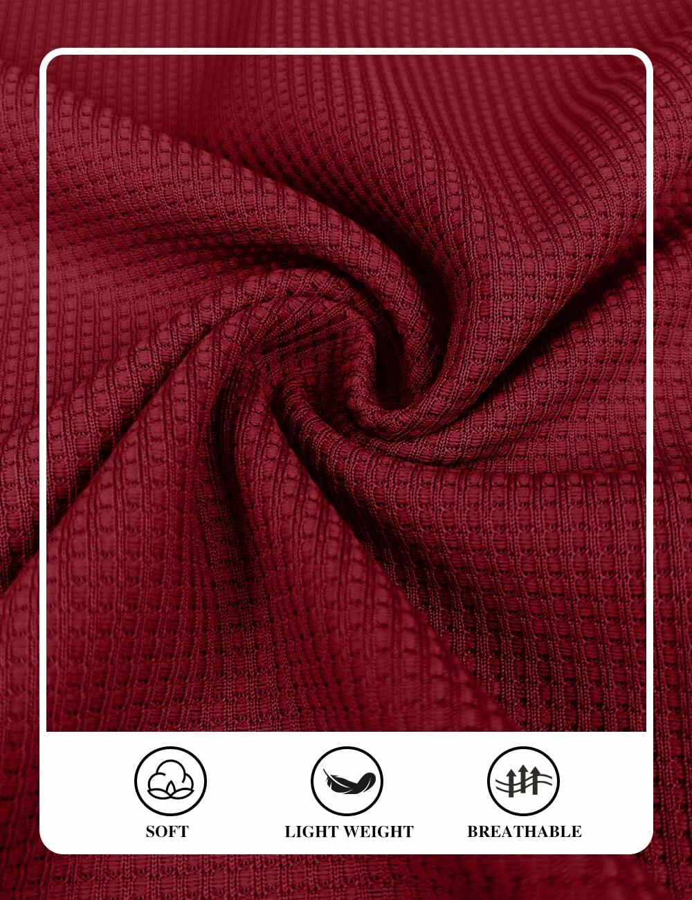 QOSOQ Men’s Polo Shirt Short Sleeve Golf Casual Quick Dry Breathable Red