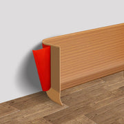 FONUNO 4” x 60ft Vinyl Wall Baseboard Trim Flexible Self-Adhesive Black Walnut