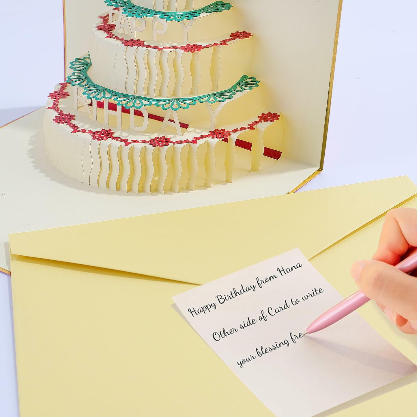 CANREVEL Birthday Card with LED Light & Music Fireworks Pop-Up Candle Gift