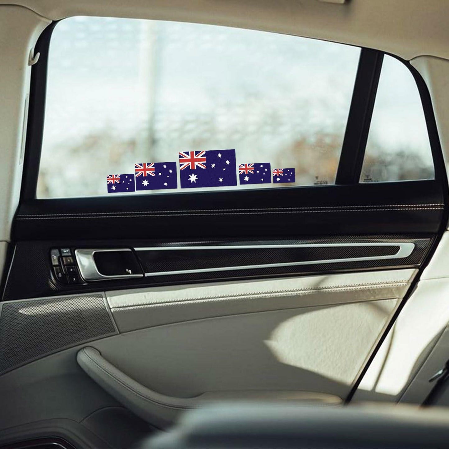 Dickno American Flag Decal Patriotic Reflective Car Helmet Laptop Sticker Round