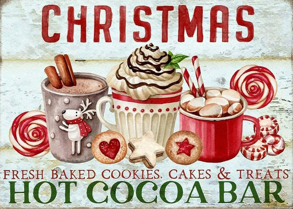 Christmas Hot Cocoa Bar 500-Piece Wooden Jigsaw Puzzle Kids & Adults Gift