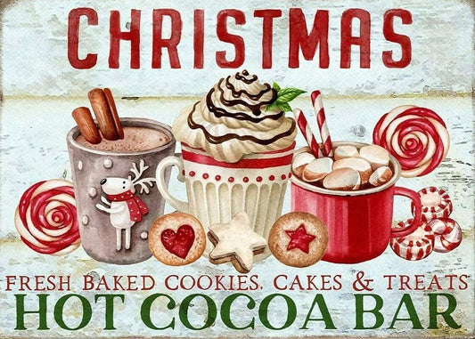 Christmas Hot Cocoa Bar 500-Piece Wooden Jigsaw Puzzle Kids & Adults Gift