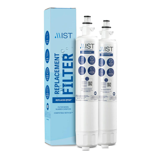 Mist RPWF 2-Pack Refrigerator Water Filter Compatible with GE RPWF RWF1063