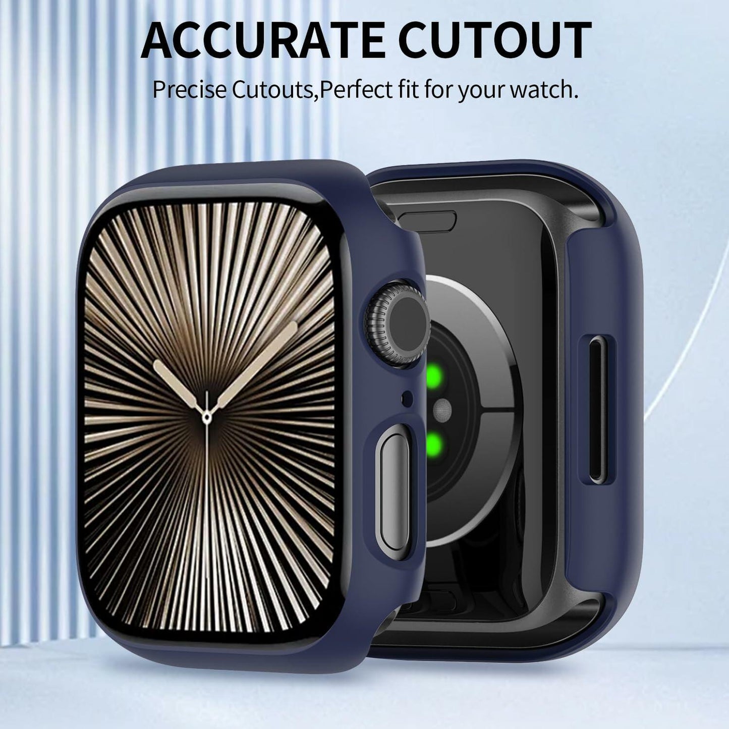 T Tersely 3-Pack Apple Watch Series 11/10 46mm Case with Tempered Glass