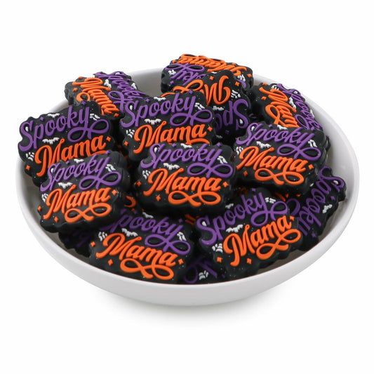 Lovyomi 12PCS Halloween Silicone Focal Beads Ghost DIY Pens Keychain Craft