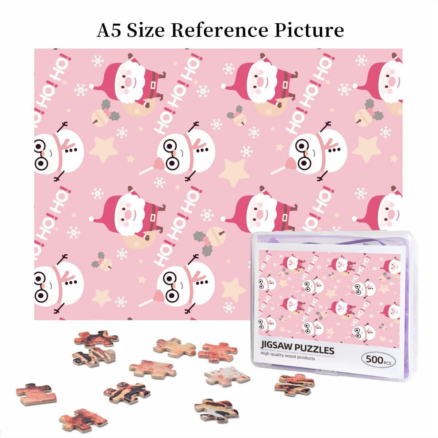 Christmas Hot Cocoa Bar 500-Piece Wooden Jigsaw Puzzle Kids & Adults Gift