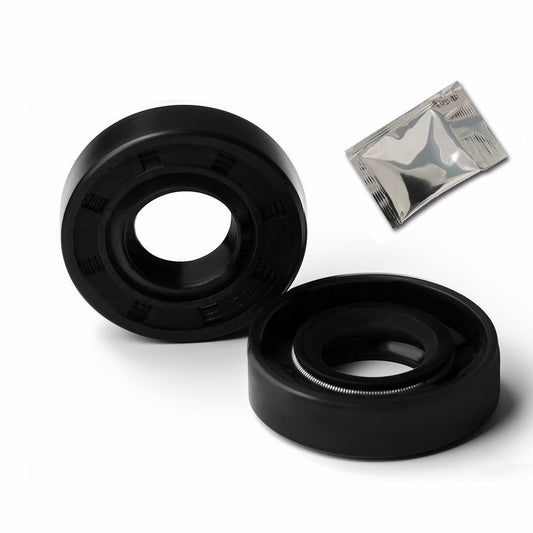 Yethuanru 2PCS 17x26x7mm Black Double Lip Oil Seal Nitrile Rubber with Spring