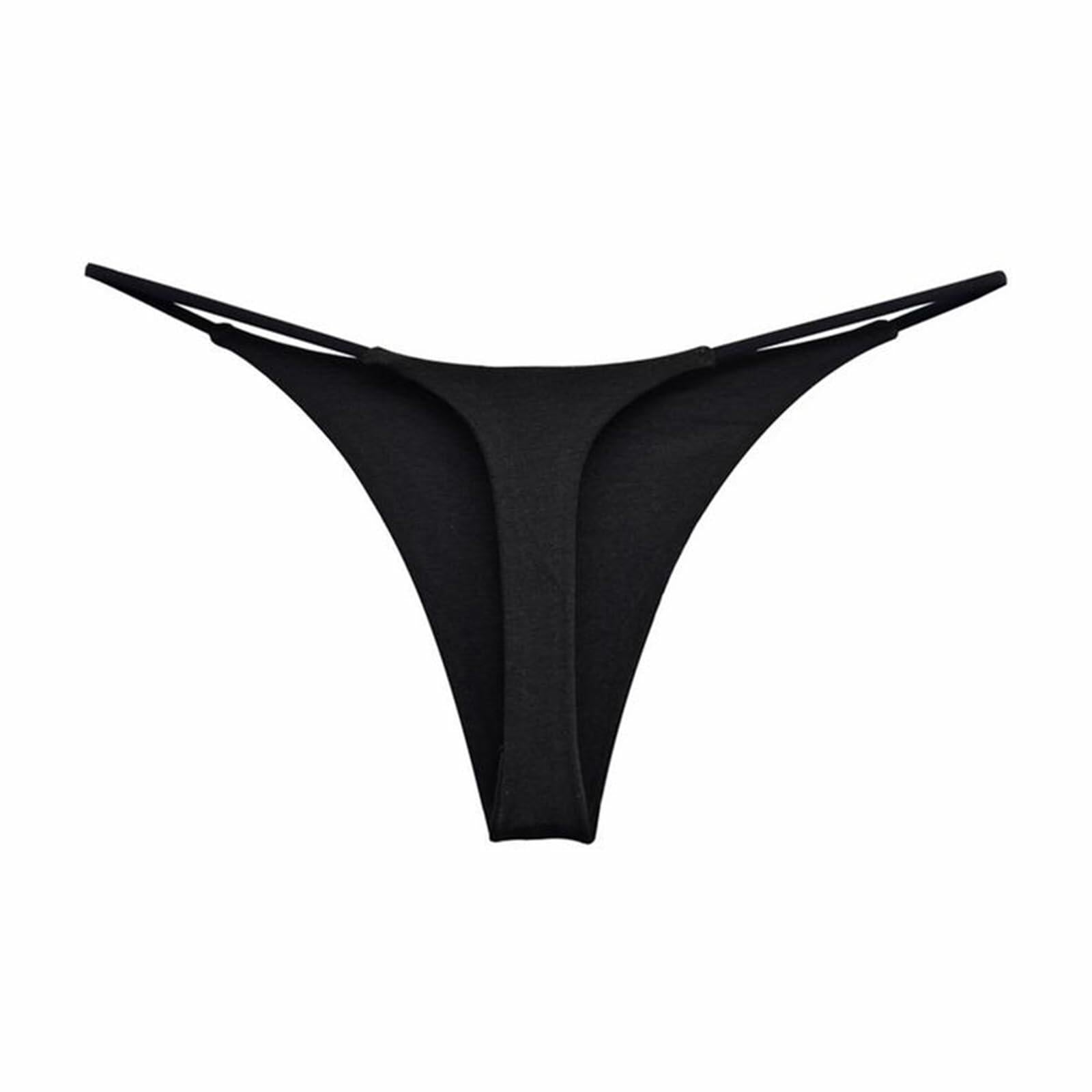 Topvee Women’s Cotton Thongs Panties Soft Stretchy Seamless G-String White S