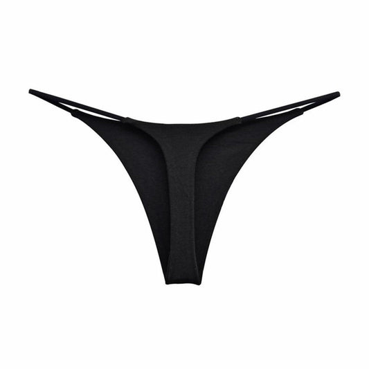 Topvee Women’s Cotton Thongs Panties Soft Stretchy Seamless G-String White S