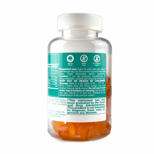 FREEYU Halal Gluten-Free Immunity Gummies Multivitamin with Zinc C D 60pcs