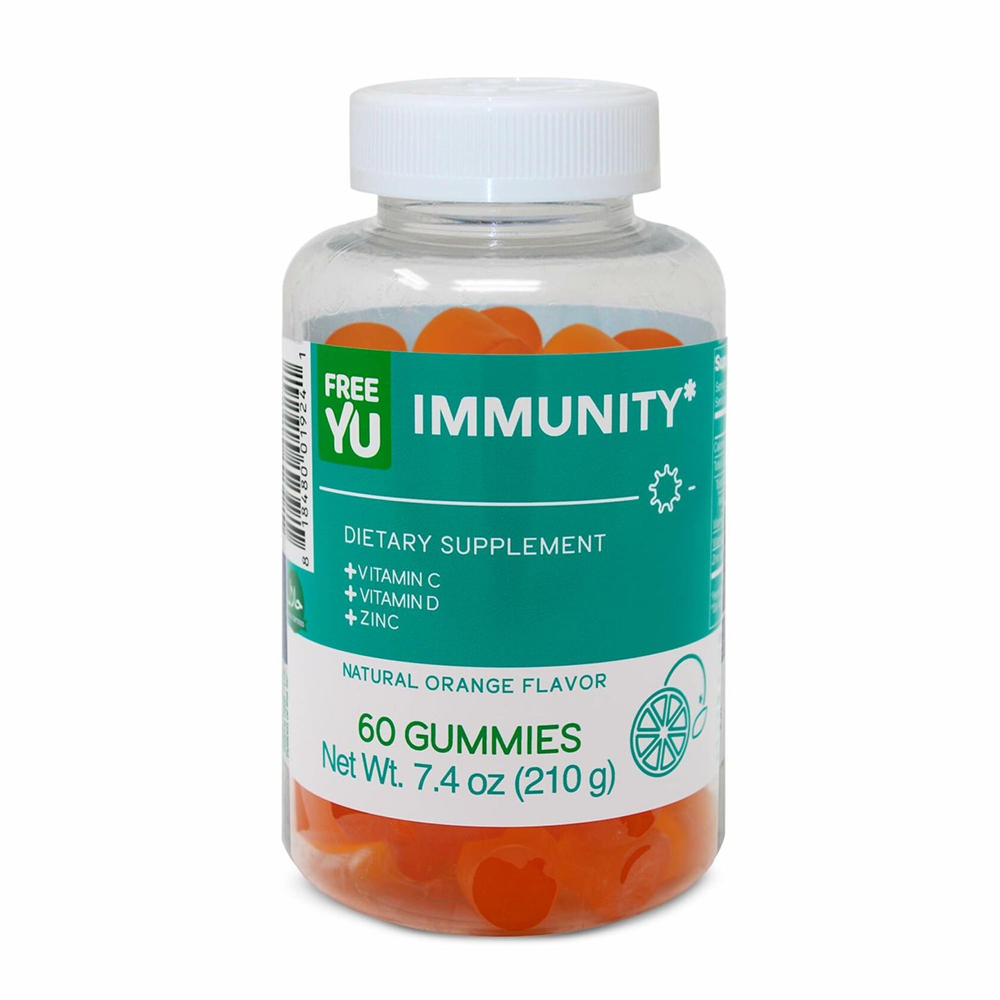 FREEYU Halal Gluten-Free Immunity Gummies Multivitamin with Zinc C D 60pcs