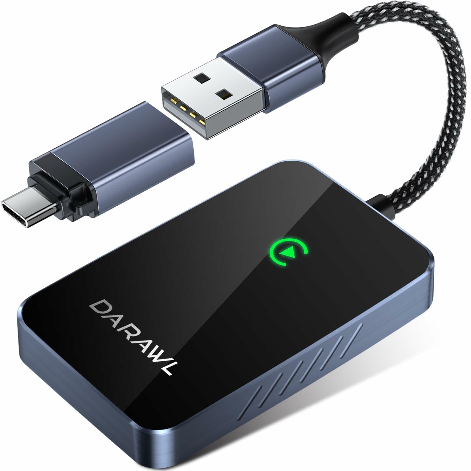 DARAWL Wireless CarPlay Adapter Wired to Wireless for Cars 2015+ iOS 10+