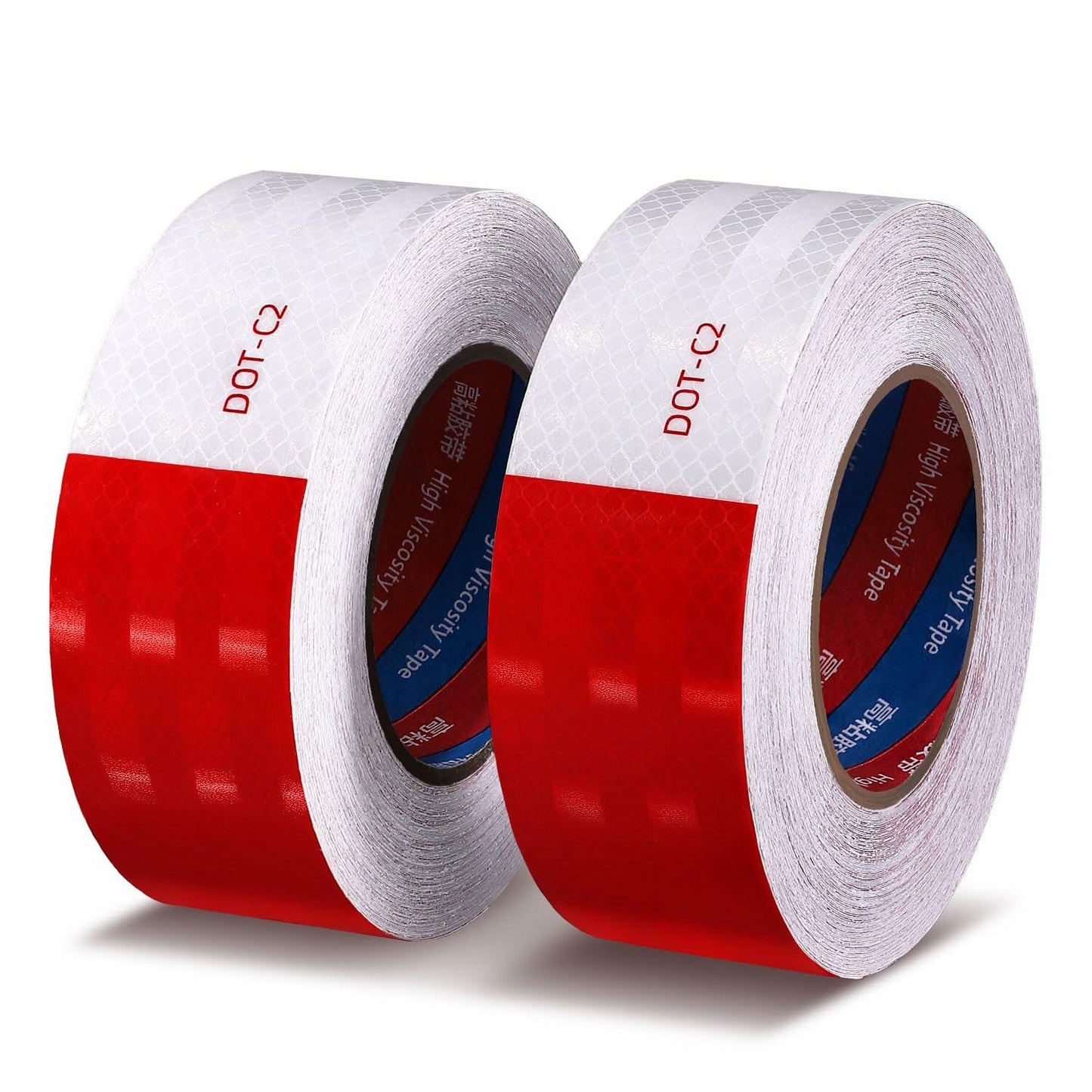 ROIKVN Reflective Safety Tape 2"x200ft Waterproof Red/White DOT-C2 Outdoor