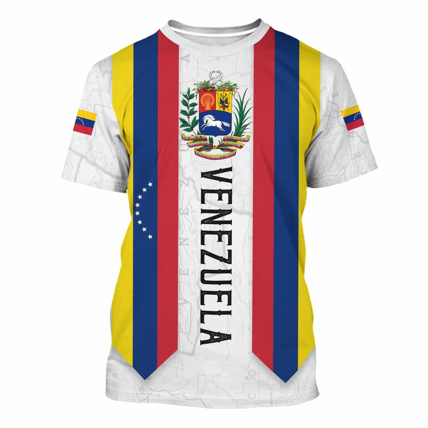 BJU Venezuela Flag T-Shirt Unisex Crewneck Short Sleeve Casual Printed Tee