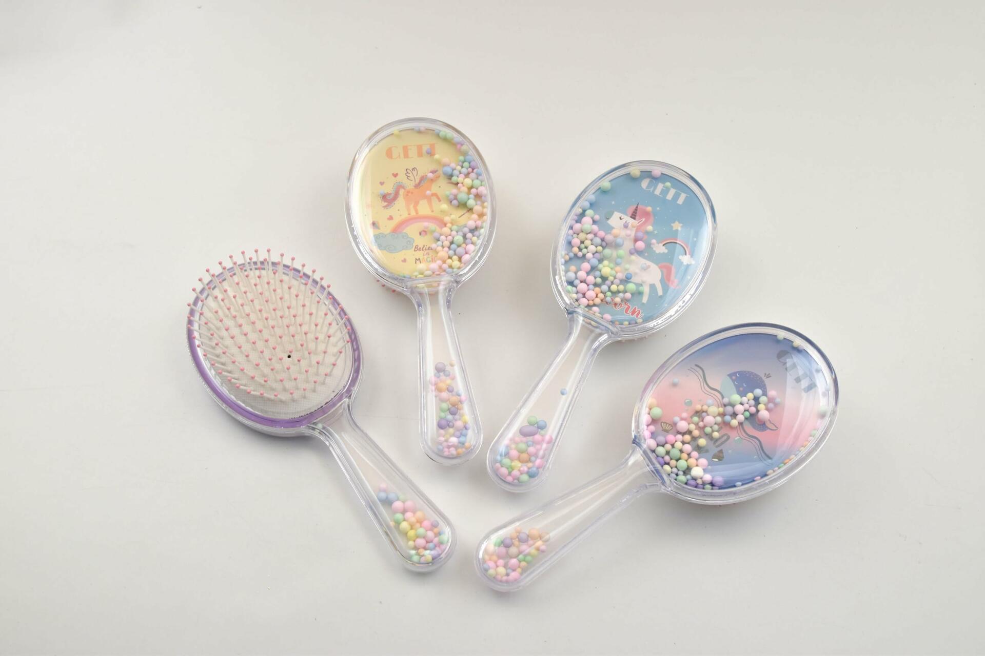 Gett Detangling Hair Brush for Kids & Adults Soft Bristle Whale Glitter