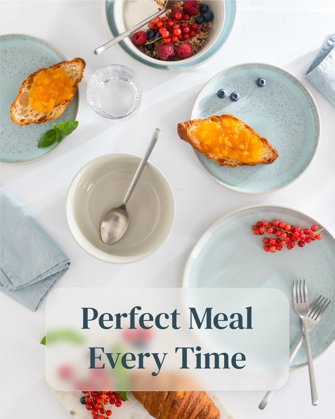 Stoneware Coffee Mug Set of 4 Modern Beige Blue Ceramic Cups 14.5oz