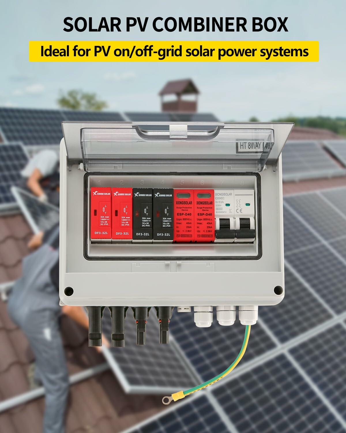 VOU 5-Pair 10AWG DC Solar PV Connectors Kit 1000V35A Waterproof IP68