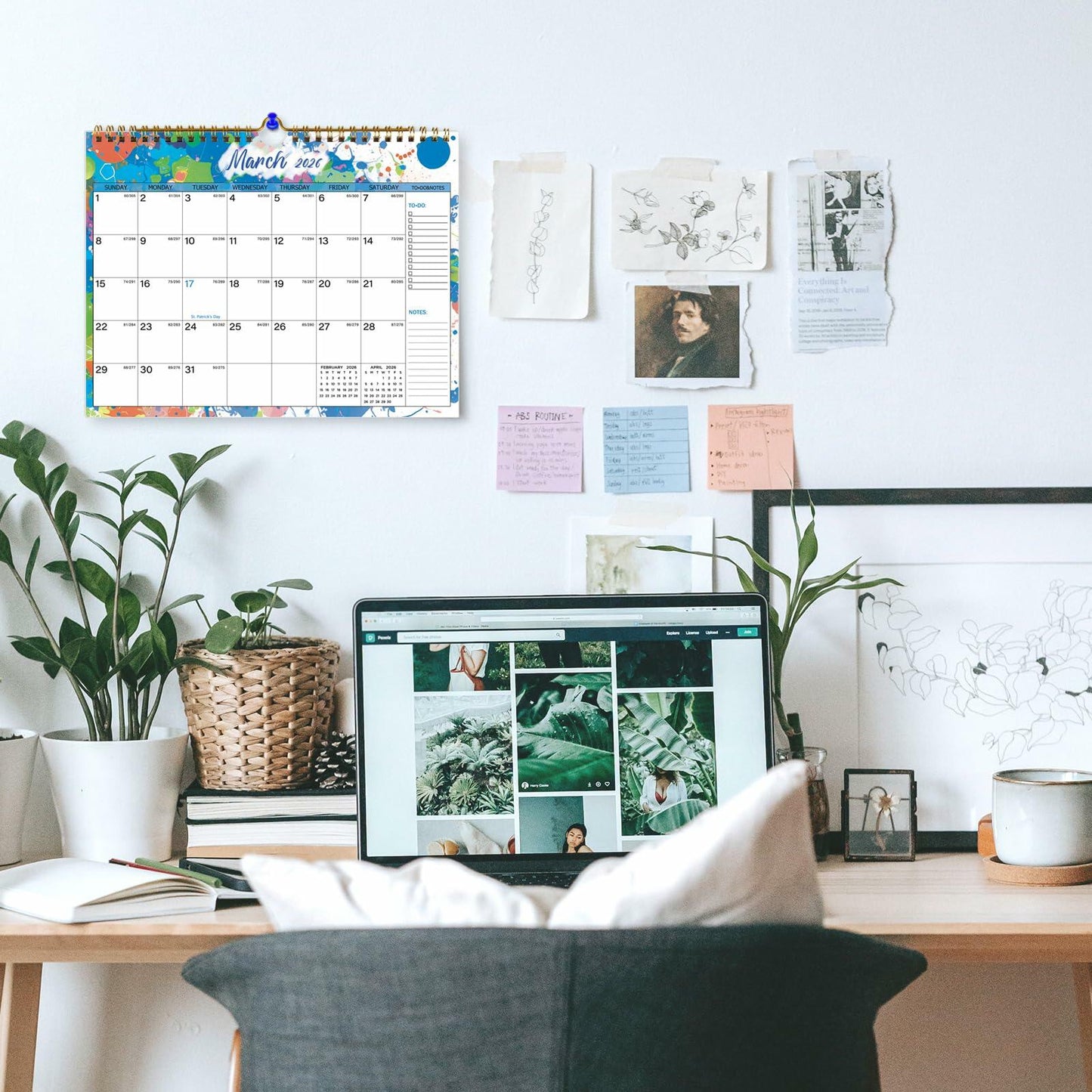 XISIDO 18-Month Wall Calendar 2025-2026 Starry Sky 11"x8.5" Julian Dates