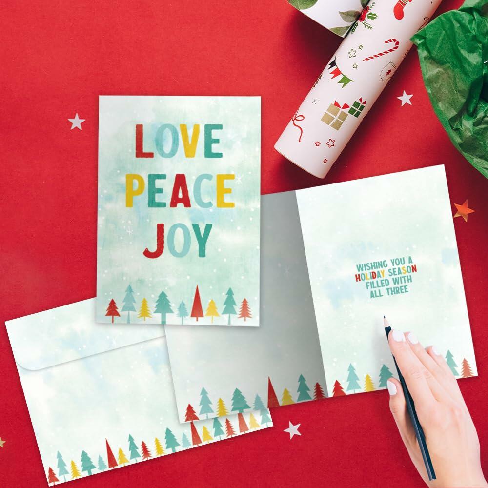 Tree-Free Greetings Season’s Greeting Cards 16-Pack Peace on Earth 5x7