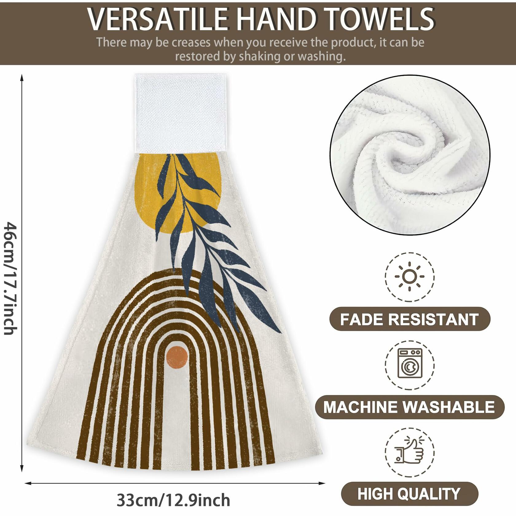 CIAIDU Halloween Black Cat Kitchen Hand Towels 2-Pack Farmhouse Home