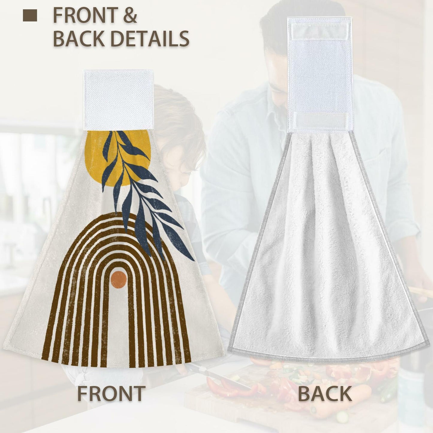 CIAIDU Halloween Black Cat Kitchen Hand Towels 2-Pack Farmhouse Home