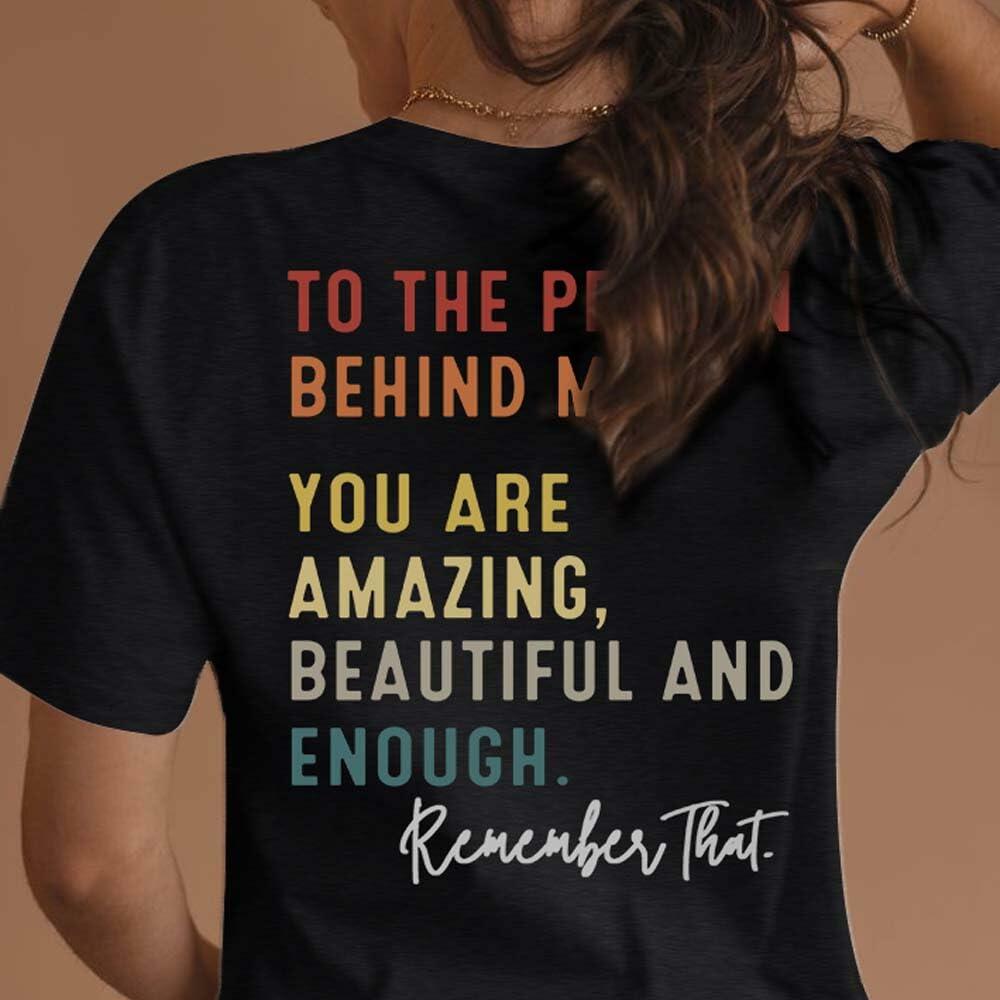 MOGUI Women’s “Dear Person Behind Me” Jesus Loves You Funny Black T-Shirt