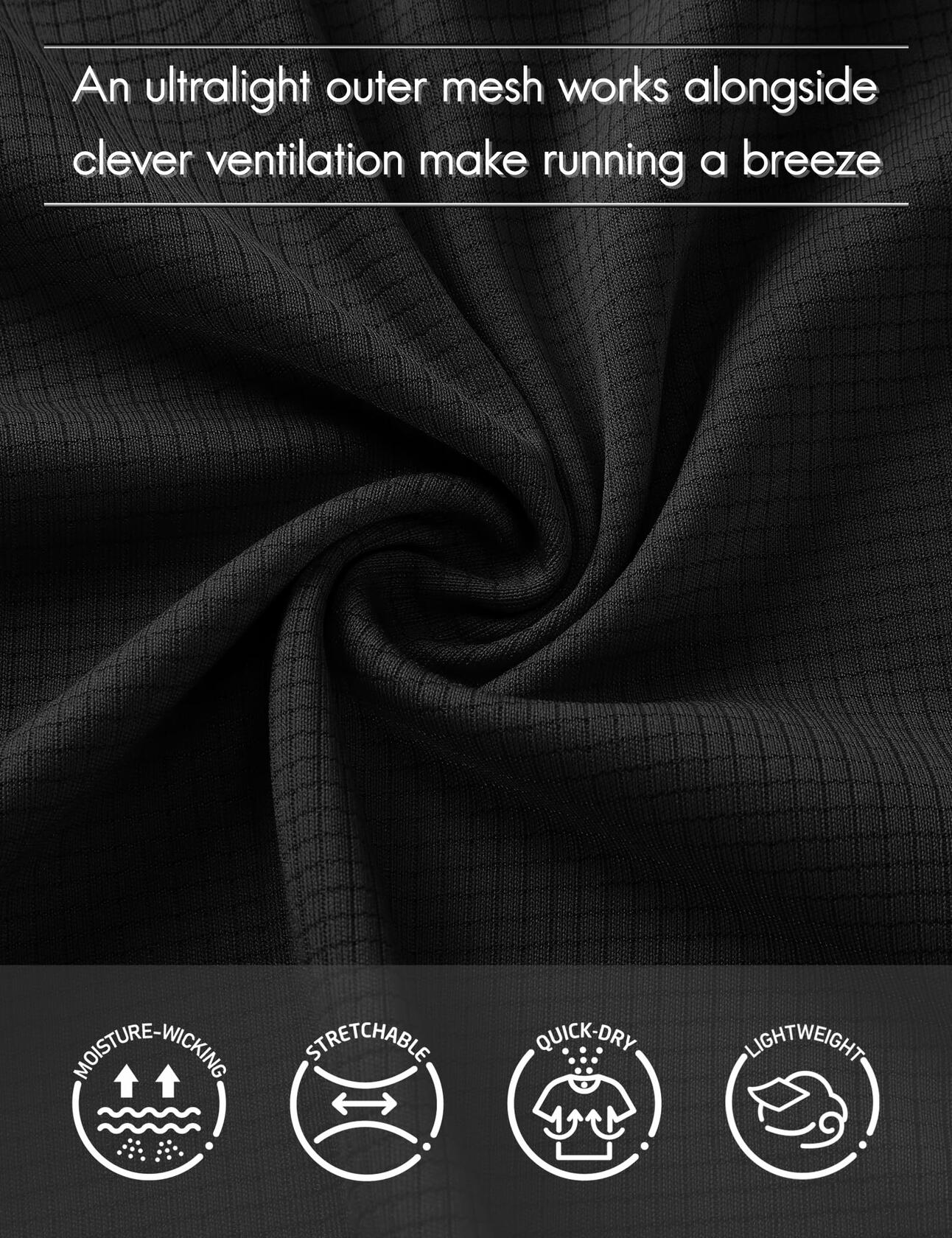 Haimont Women’s Dry Fit Running T-Shirt Short Sleeve Crew Neck Black L