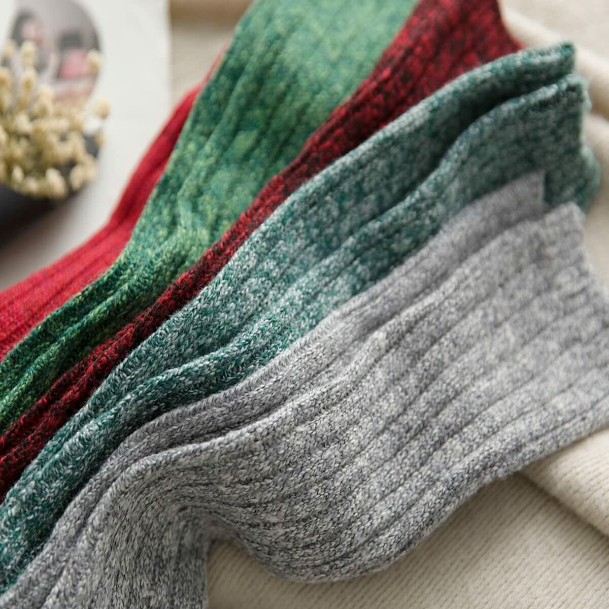 TINTAO Women’s Cotton Knit Crew Socks Thick Warm Slouch Gift Multi 5-10