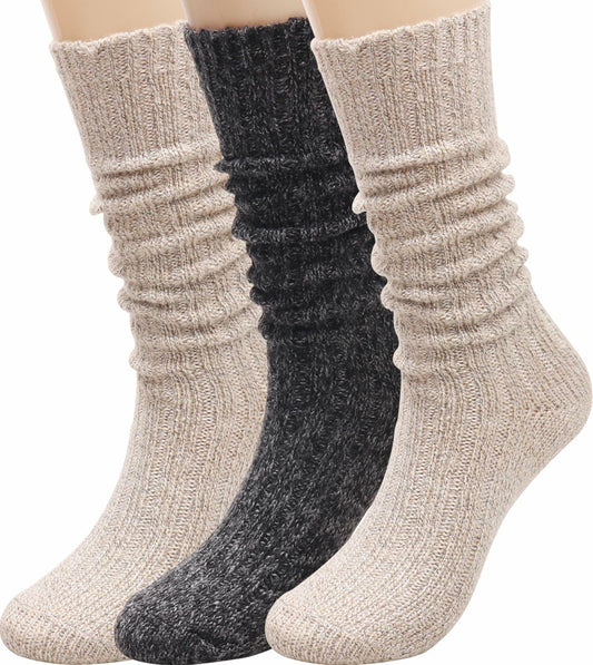 TINTAO Women’s Cotton Knit Crew Socks Thick Warm Slouch Gift Multi 5-10