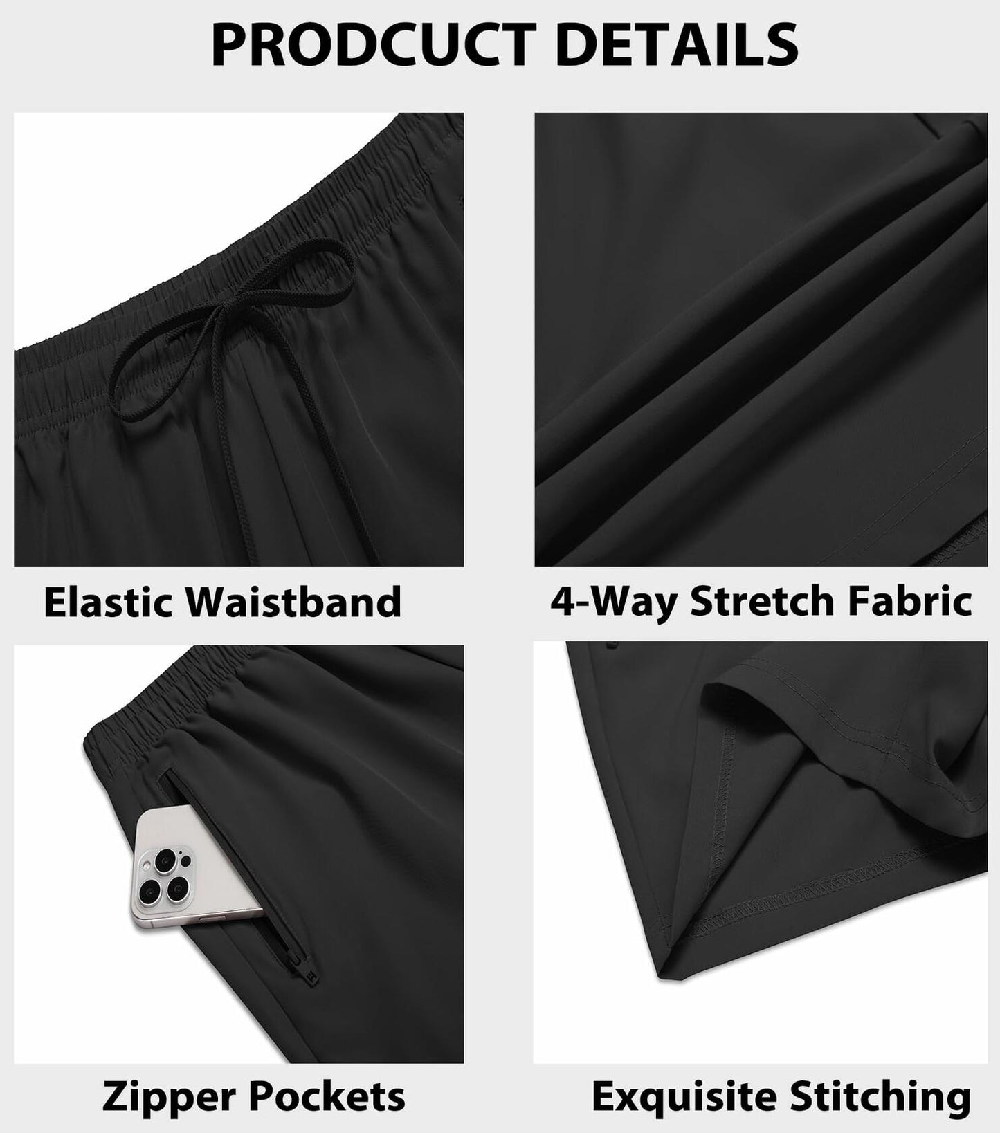 COOFANDY Men’s 7" Workout Gym Shorts 2-Pack Lightweight with Zipper Wine/Black